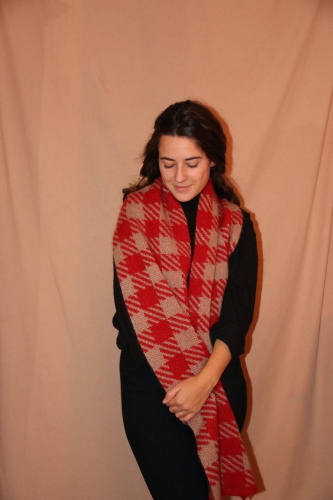 Jacquardtechnik, Strickmaschine und Mohair