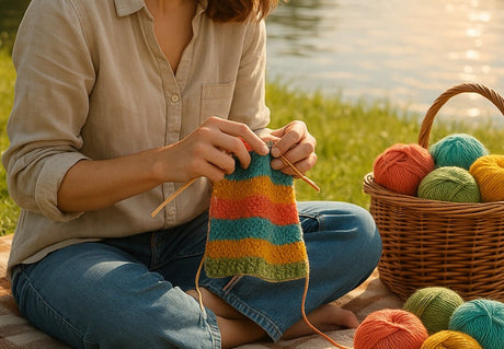 Draußen stricken: So wird’s richtig gemütlich