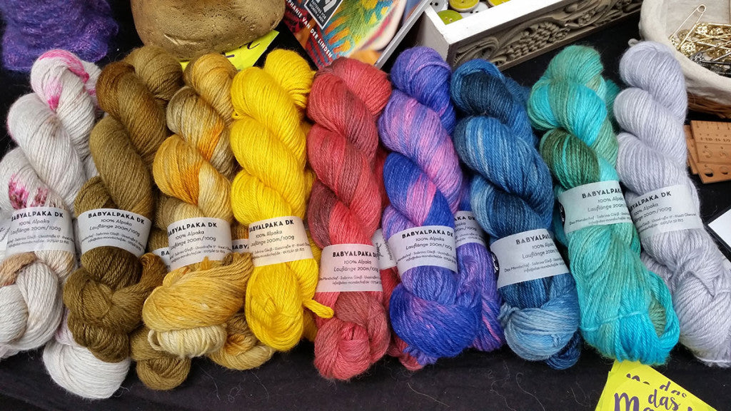 Handgefärbte Zöpfe aus der DK Wolle