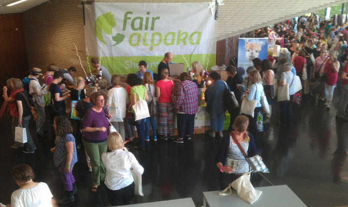 Erstes Wollfest in Hamburg Verkauf von Alpakawolle