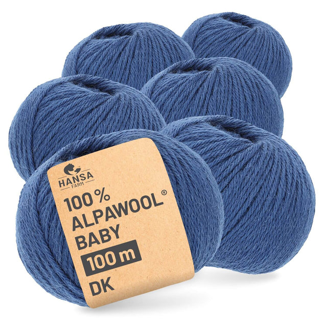 Alpawool® Baby 100 DK CF245 - 6x50g alpaca wool denim blue