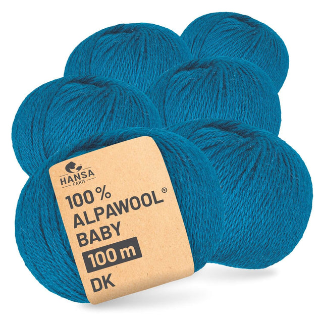Alpawool® Baby 100 DK CF259 - 6x50g Alpaca Wool New Petrol