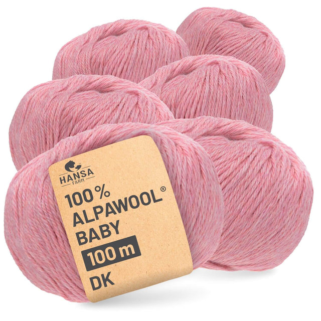 Alpawool® Baby 100 DK HF161 - 6x50g alpaca wool pearl pink melange
