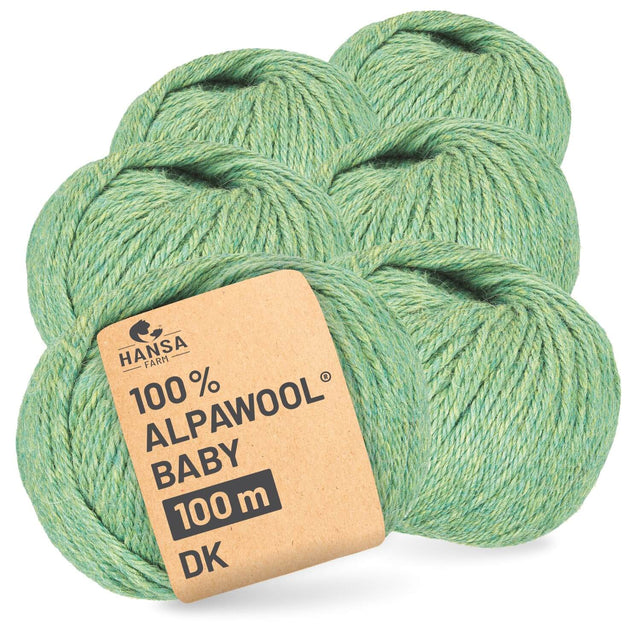 Alpawool® Baby 100 DK HF283 - 6x50g Alpaca Wool Linden Blossom Melange