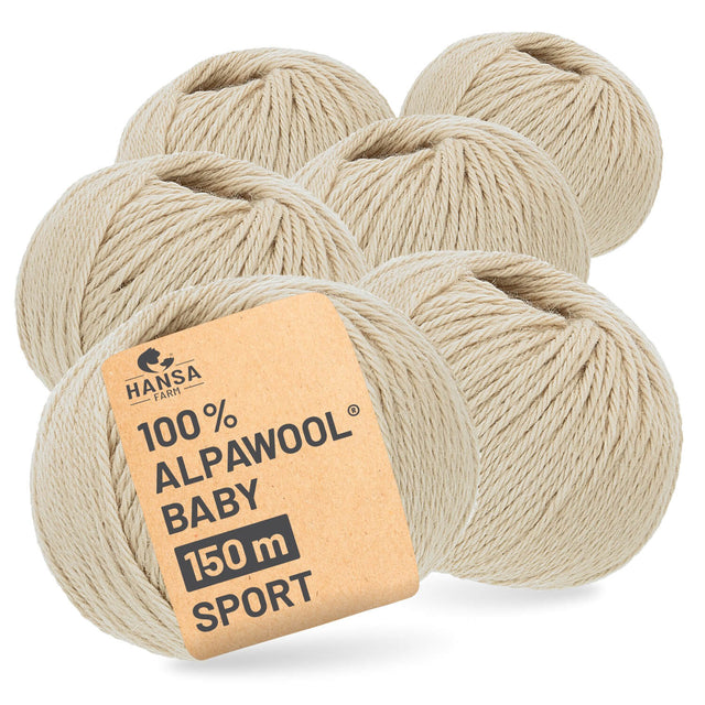 Alpawool® Baby 150 Sport NFA02 - 6x50g Alpakawolle Beige