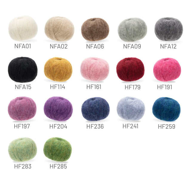 Alpawool® Baby Brushed HF191 - 4x50g Alpakawolle Himbeersahne Melange