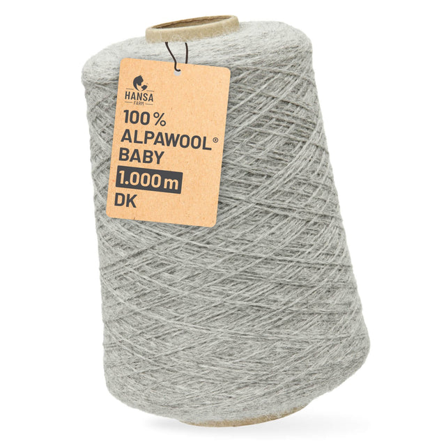 Alpawool® Baby 100 DK NFA10 - 500g Alpakawolle Kone Hellgrau