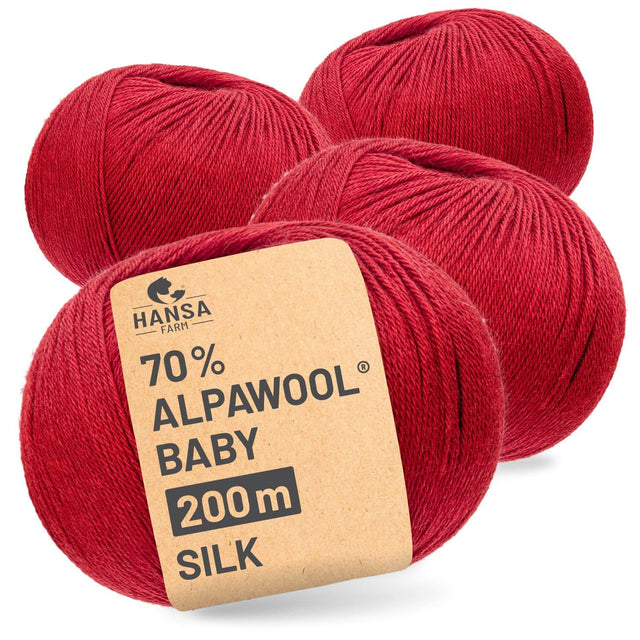 Alpawool® Baby Silk CF177 - 4x50g Alpakawolle Rot