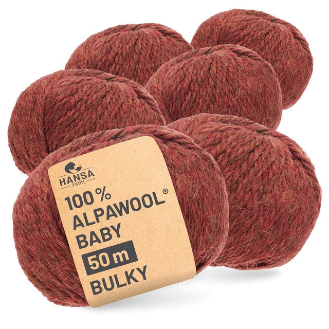 Alpawool® Baby 50 Bulky HF158 - 6x50g Alpaca Wool Autumn Leaves Melange