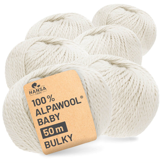 Alpawool® Baby 50 Bulky CF320 - 6x50g Alpaca Wool Wildsnow