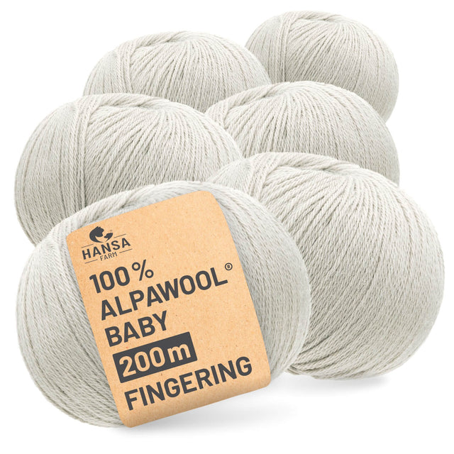 Alpawool® Baby 200 Fingering CF320 - 6x50g Alpakawolle Wildsnow