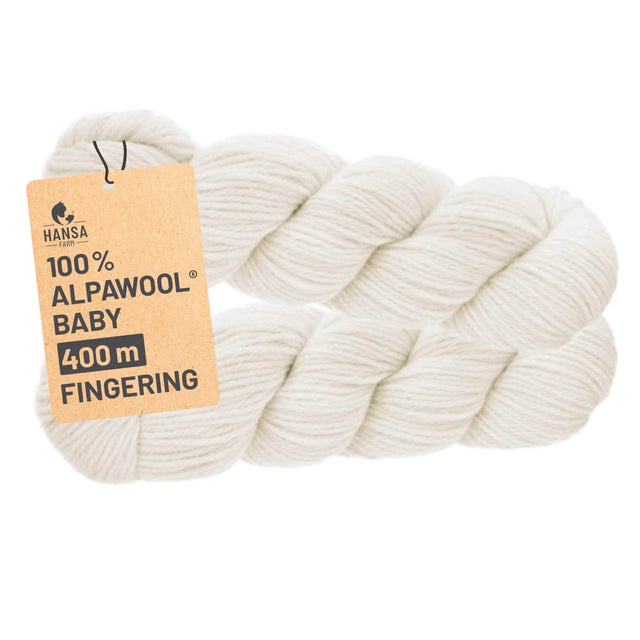 Alpawool® Baby 400 Lace NFA01HK - 2x100g Alpaca Wool Natural Braid