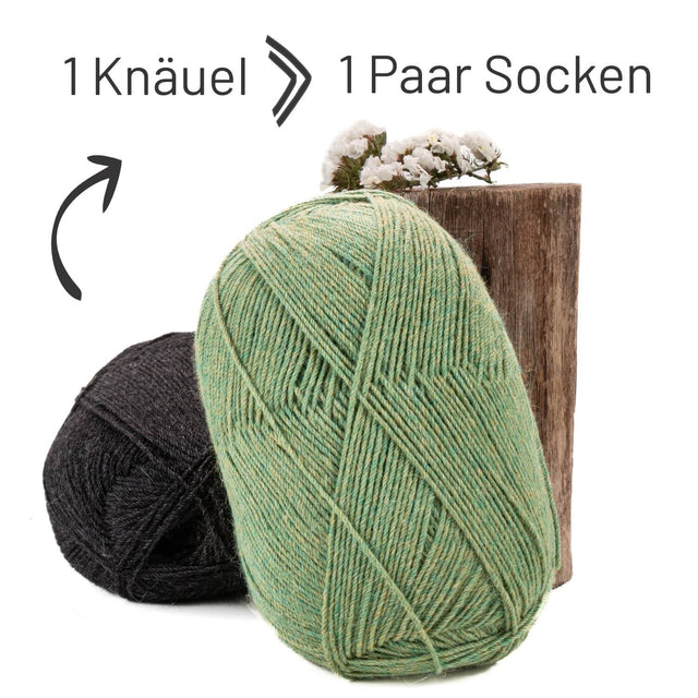 alpacare® Baby Socks waschbar HF283 - 2x112g Alpakawolle Lindenblüte Melange