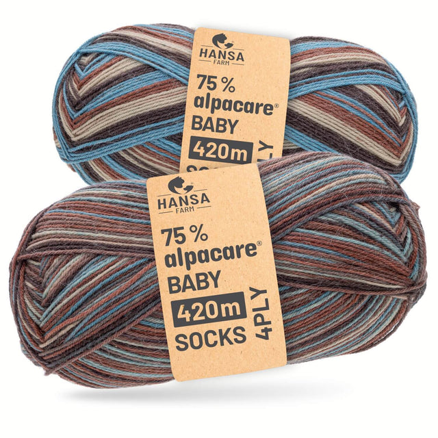 alpacare® Baby Socks waschbar Story Set - 2x112g Alpakawolle Misti Hues