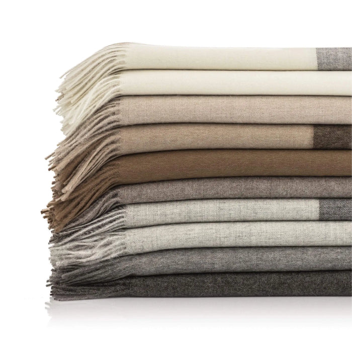 Alpakawolle Plaids in Naturfarben