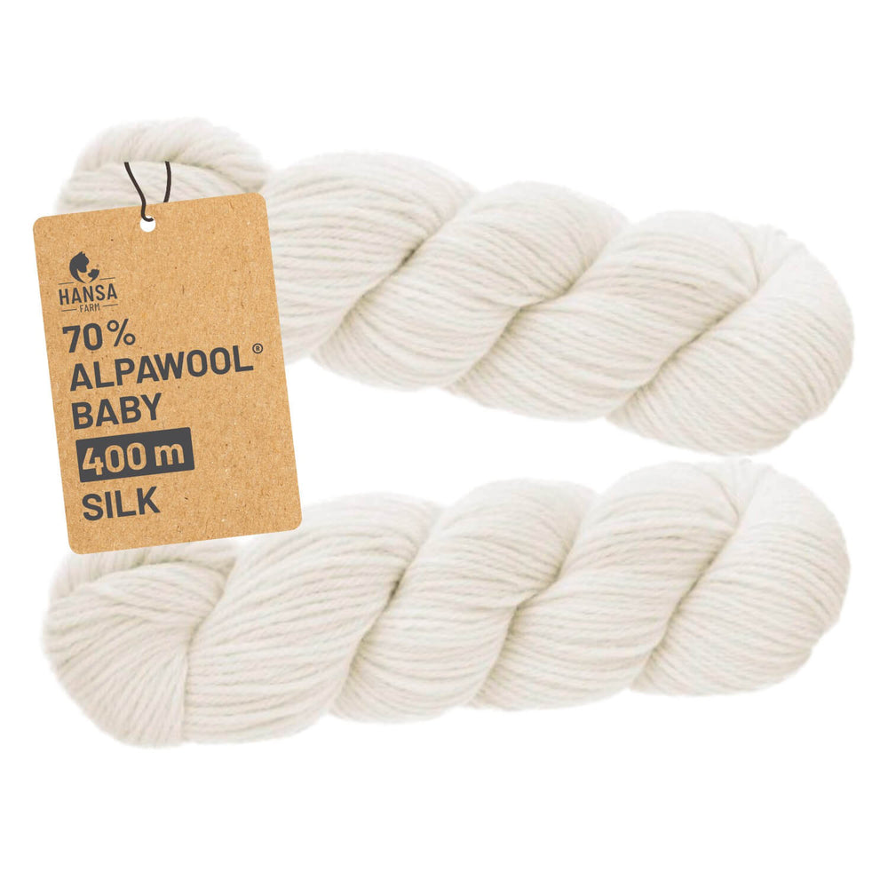 Alpawool® Baby Silk NFA01HK - 2x100g tresses naturelles en laine d'alpaga