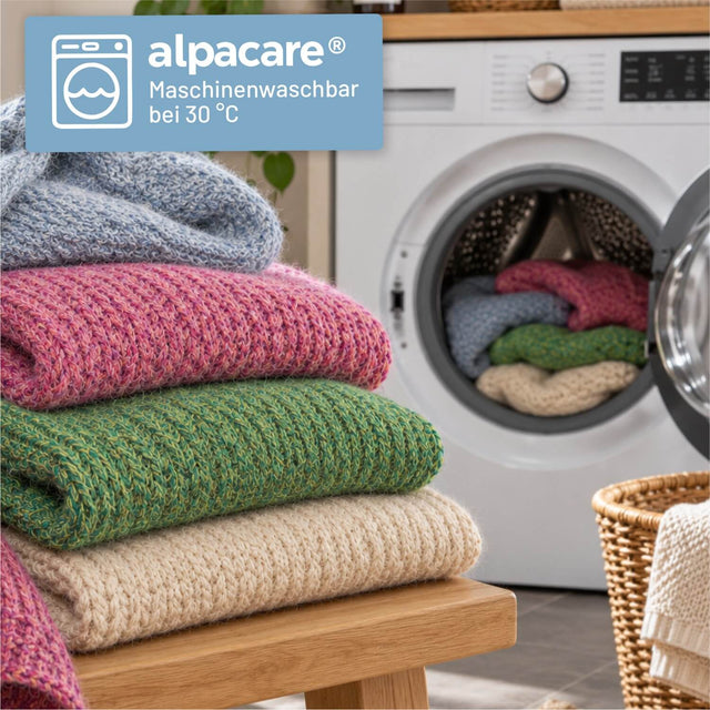 alpacare® Baby 50 Bulky waschbar NFA06 - 6x50g Alpakawolle Braun