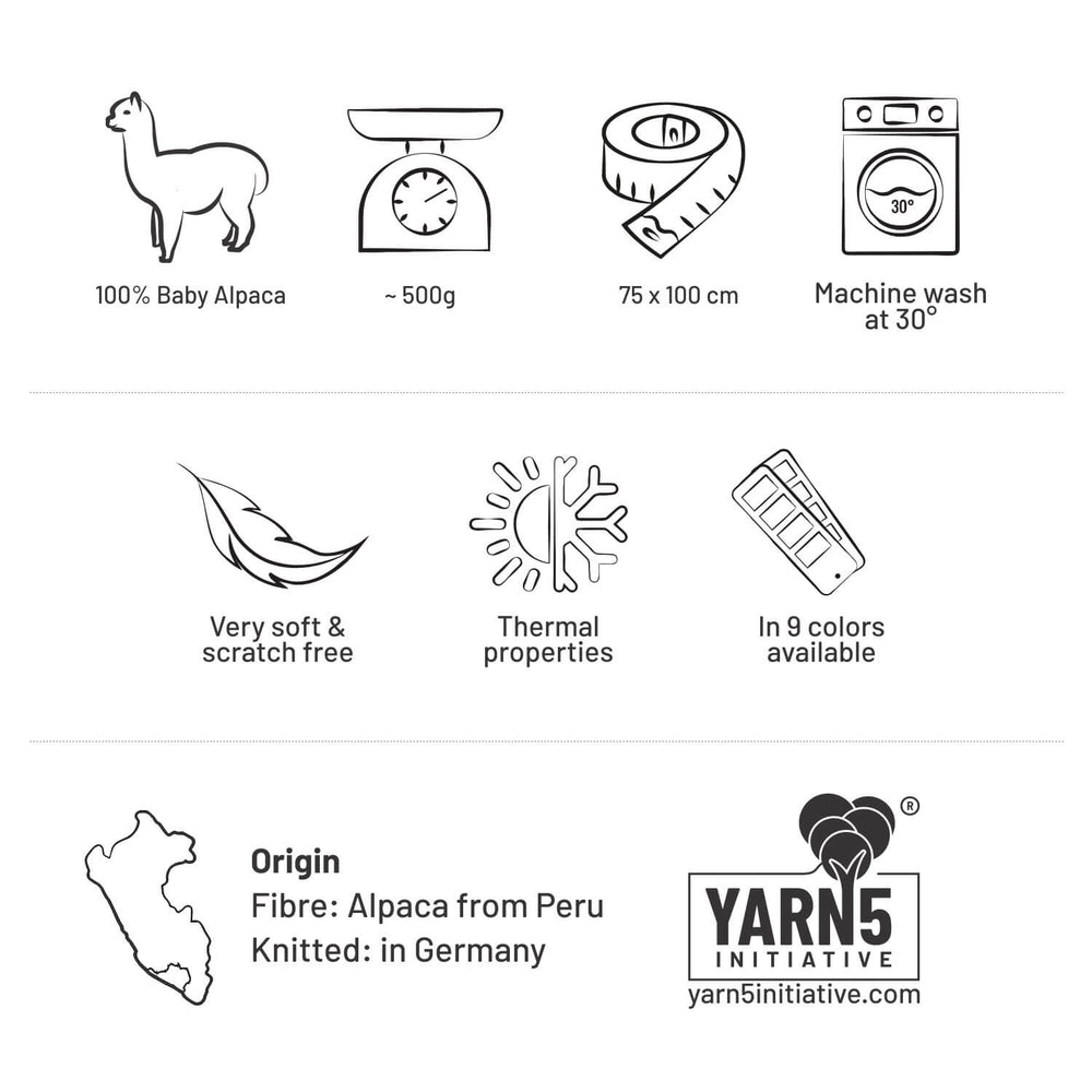 alpacare® couverture pour bébé 100% laine de bébé alpaga mélange de baies (HF197)