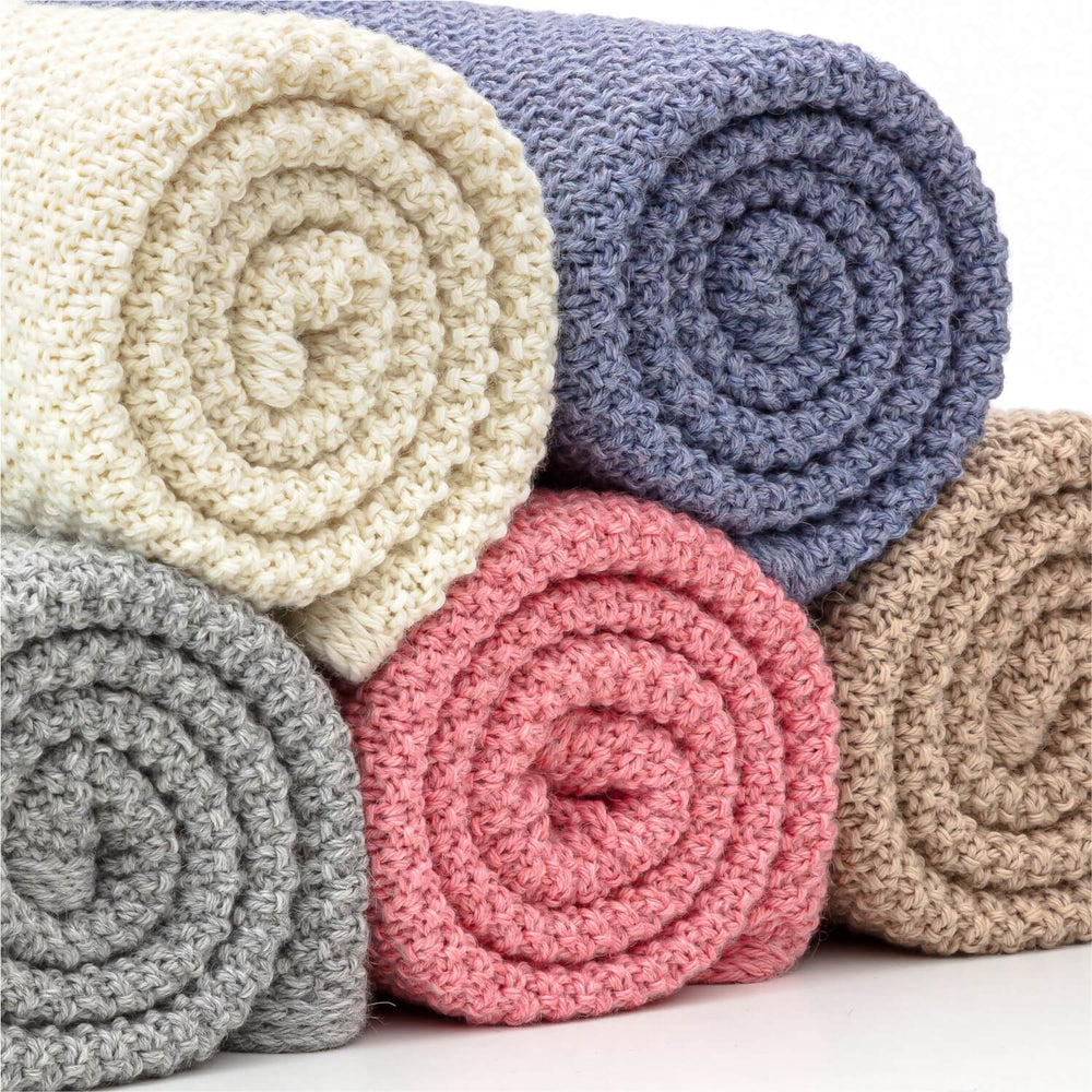 alpacare® couverture pour bébé 100% laine de bébé alpaga mélange crème framboise (HF191)