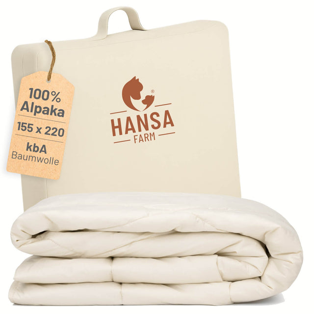 ALPAWOOL® Sommer Bio-Bettdecke 155 x 220 cm 1.000 g Premium Alpaka Vers. 2.0