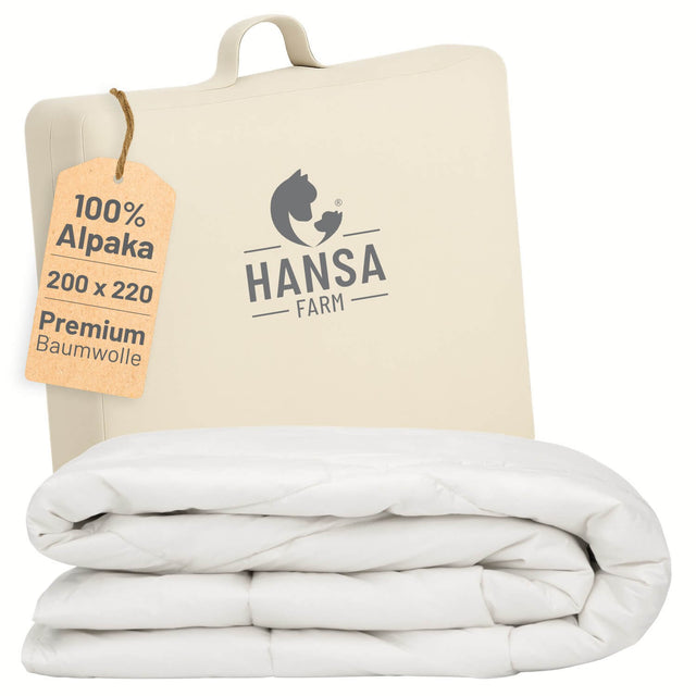 ALPAWOOL® Sommer Bettdecke 200 x 220 cm 1.300 g Premium Alpaka Vers. 2.0