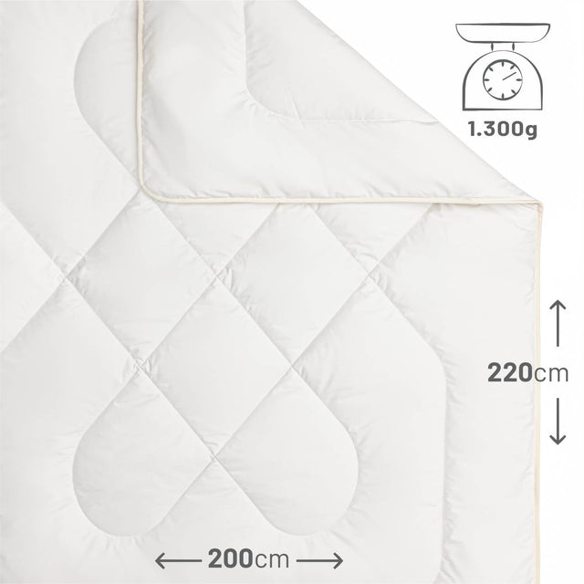 ALPAWOOL® Sommer Bettdecke 200 x 220 cm 1.300 g Premium Alpaka Vers. 2.0
