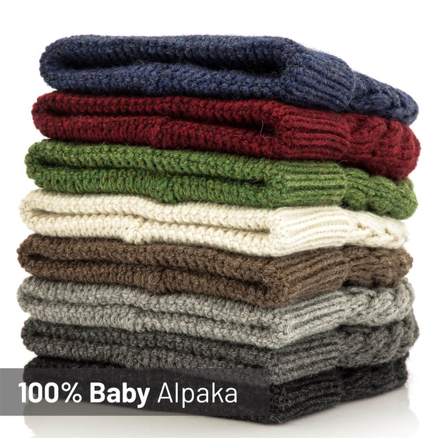 ALPAWOOL® Baby 50 Damen und Herren Mütze Natur Wollweiß (NFA01)