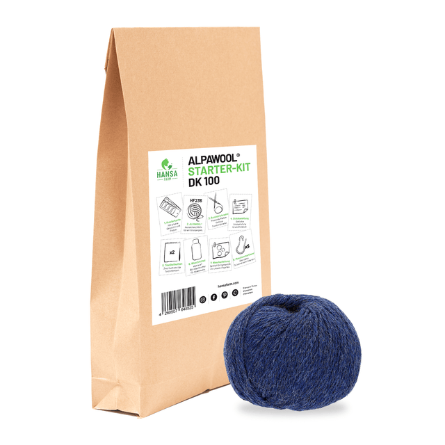 ALPAWOOL® Baby 100 Starter Kit Headband Dark Blue Melange HF236