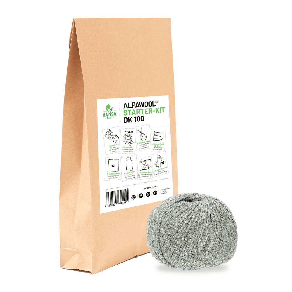ALPAWOOL® Baby 100 Starter Kit Headband Light Grey NFA10