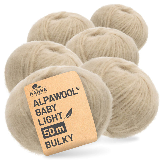 Alpawool® Baby 50 Light NFA02 - 6er Set Alpakawolle Beige