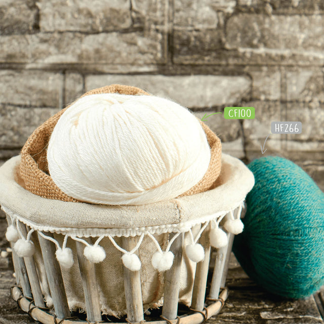 Alpawool® Baby 100 DK CF100 - 6x50g Alpaca Wool Snow White