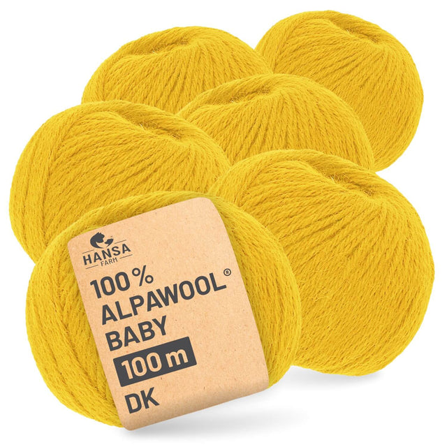 Alpawool® Baby 100 DK CF124 - 6x50g Alpakawolle Sunflower Glow