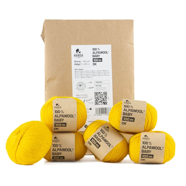 Alpawool® Baby 100 DK CF124 - 6x50g Alpakawolle Sunflower Glow