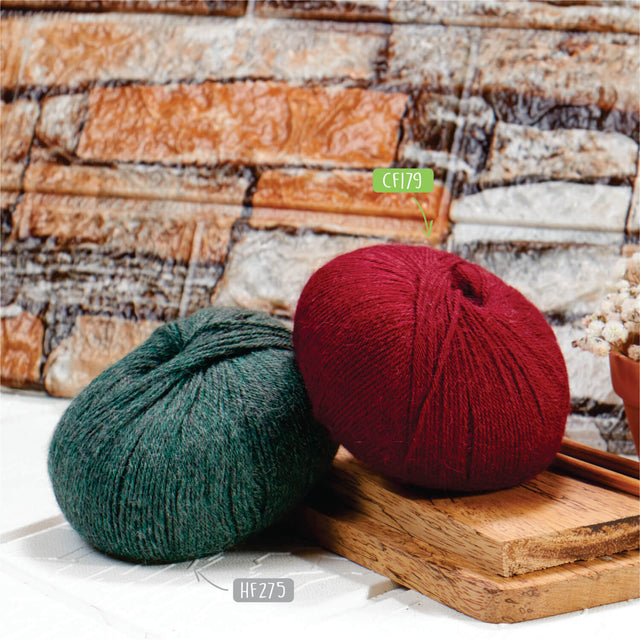 Alpawool® Baby 200 Fingering CF179 - 6x50g Alpakawolle Weinrot