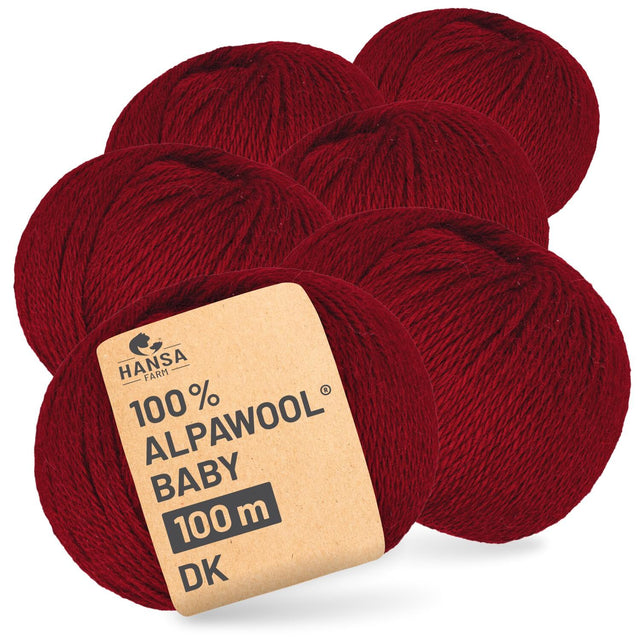Alpawool® Baby 100 DK CF184 - 6x50g Alpakawolle Flame Red