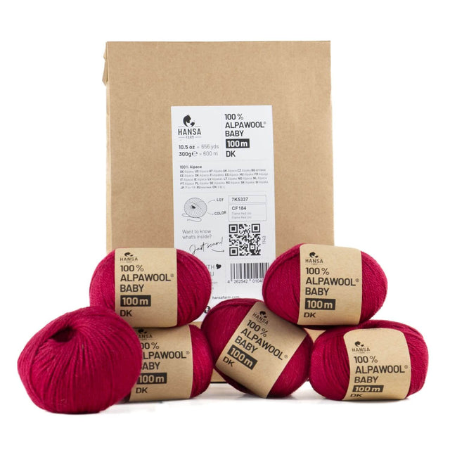 Alpawool® Baby 100 DK CF184 - 6x50g Alpakawolle Flame Red