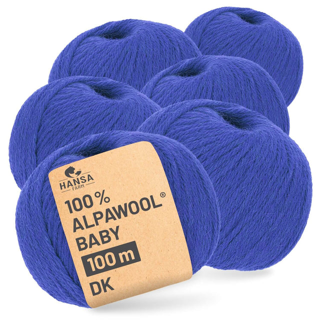 Alpawool® Baby 100 DK CF222 - 6x50g Alpakawolle Denim Sky