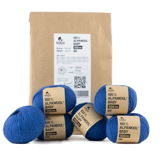 Alpawool® Baby 100 DK CF234 - 6x50g Alpakawolle Ocean Wave