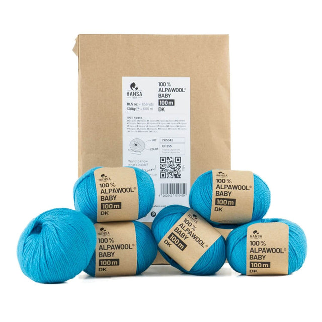 Alpawool® Baby 100 DK CF255 - 6x50g Alpakawolle Tropical Lagoon