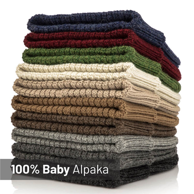 ALPAWOOL® Baby 100 Damen und Herren Mütze Natur Wollweiß (NFA01)