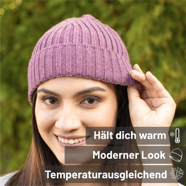 ALPAWOOL® Baby 100 bonnet femme et homme gris foncé (NFA12)