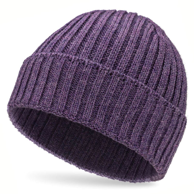 ALPAWOOL® Baby 100 Damen und Herren Mütze Mittel Lila heather (HF216)