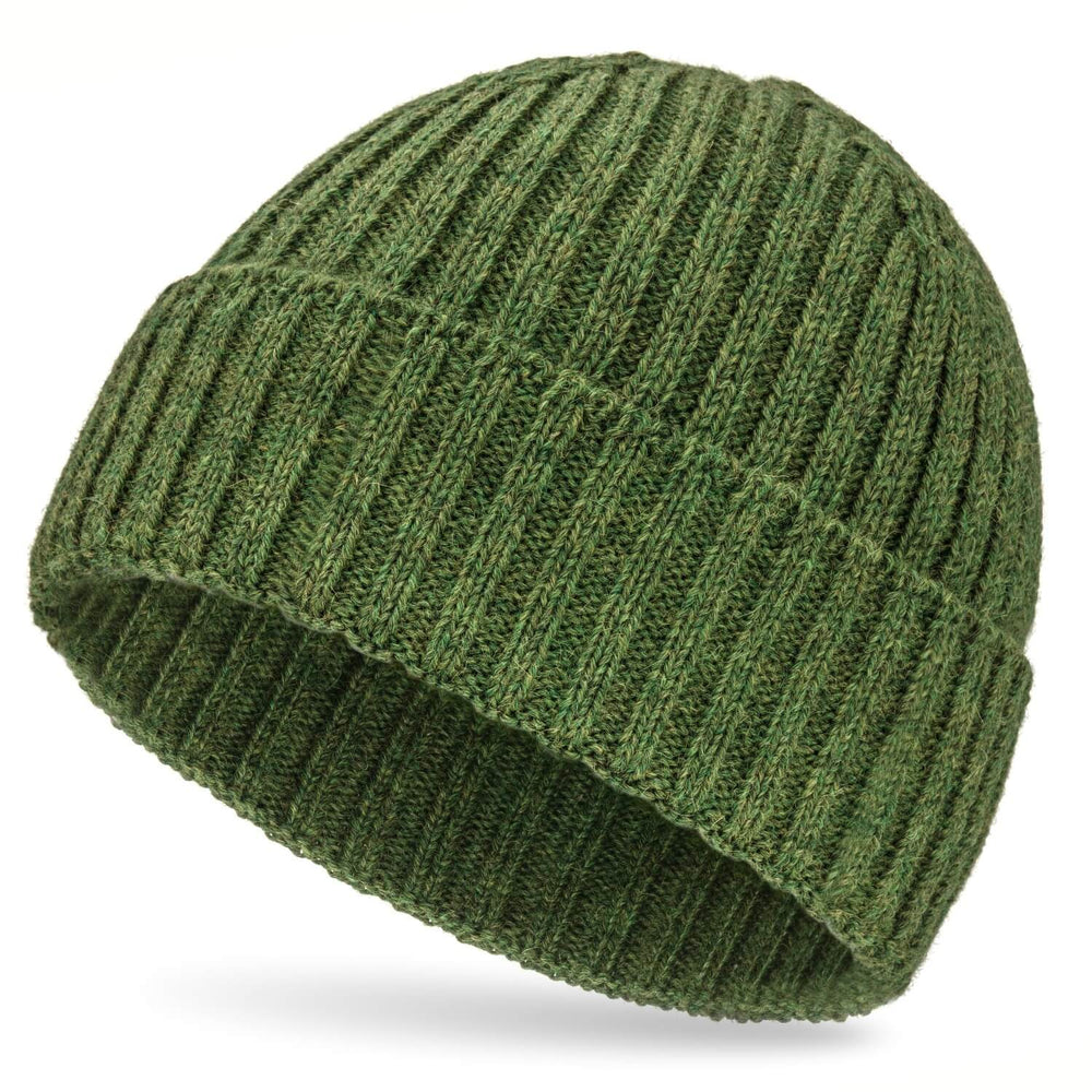 ALPAWOOL® Baby 100 Damen und Herren Mütze Mittelgrün heather (HF285)