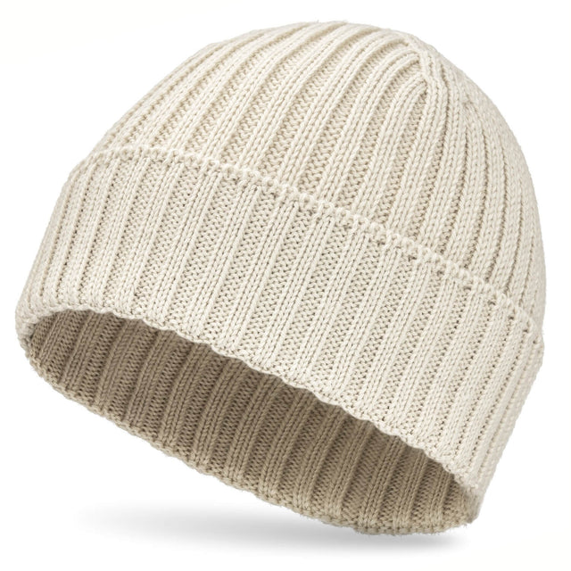 ALPAWOOL® Baby 100 Damen und Herren Mütze Natur Wollweiß (NFA01)