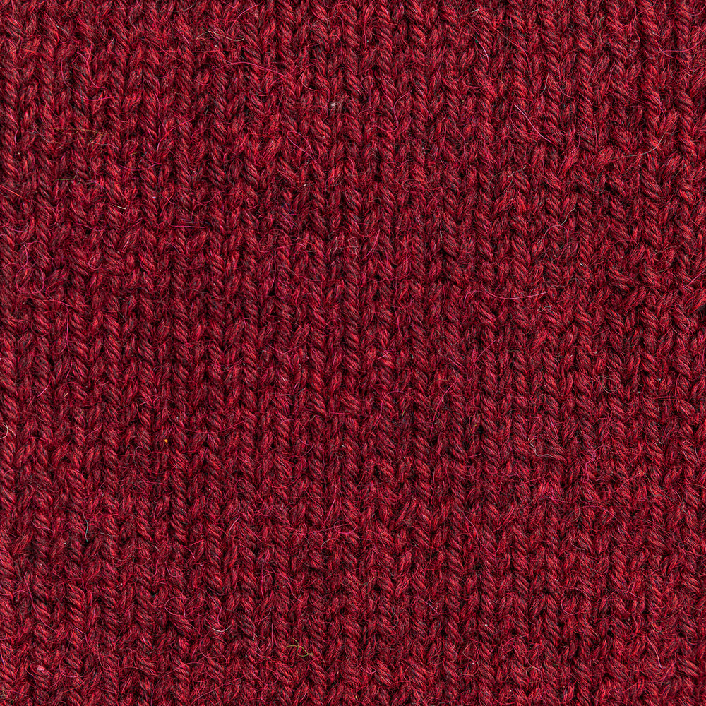 ALPAWOOL® Baby 100 Knitting Set Hat Wine Red Melange HF179