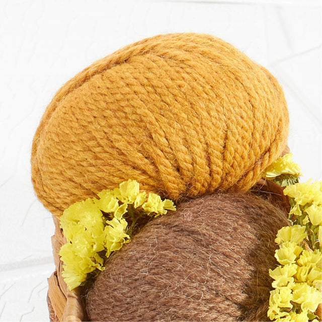 Alpawool® Baby 50 Bulky HF114 - 6x50g Alpaca Wool Mustard Yellow Melange