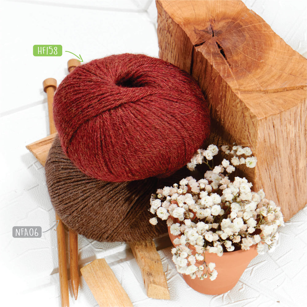 Alpawool® Baby 200 Fingering HF158 - 6x50g Alpaca Wool Autumn Leaves Melange