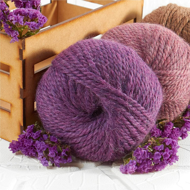 Alpawool® Baby 50 Bulky HF204 - 6x50g Alpaca Wool Purple Melange