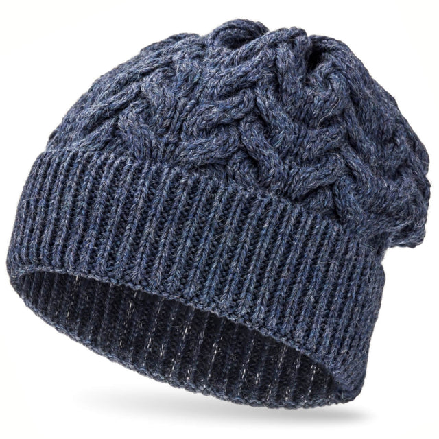 ALPAWOOL® Baby 50 Damen und Herren Mütze Dunkelblau heather (HF236)