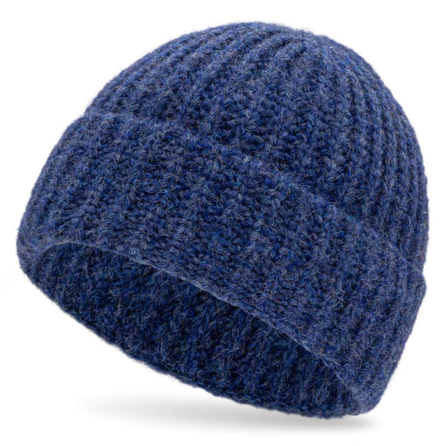 ALPAWOOL® Baby Big & Light Damen und Herren Mütze Dunkelblau Melange (HF236)